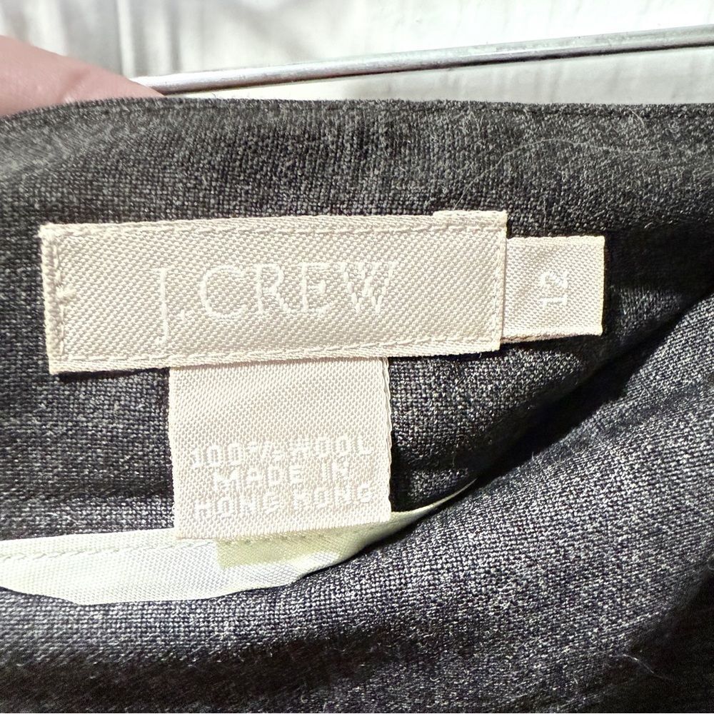 NWOT J.Crew wool gray Pencil skirt in lightweight  zipper midi work office - Picture 8 of 9